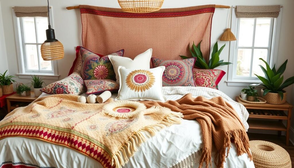 Boho Bedding Inspiration Layered Textiles