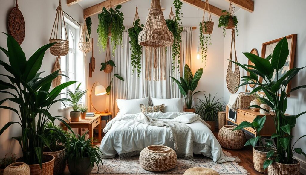 Boho Bedroom Natural Decor Elements