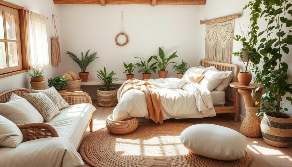 Natural Boho Bedroom Textures