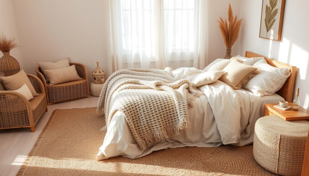 Textured Neutral Bedroom Design