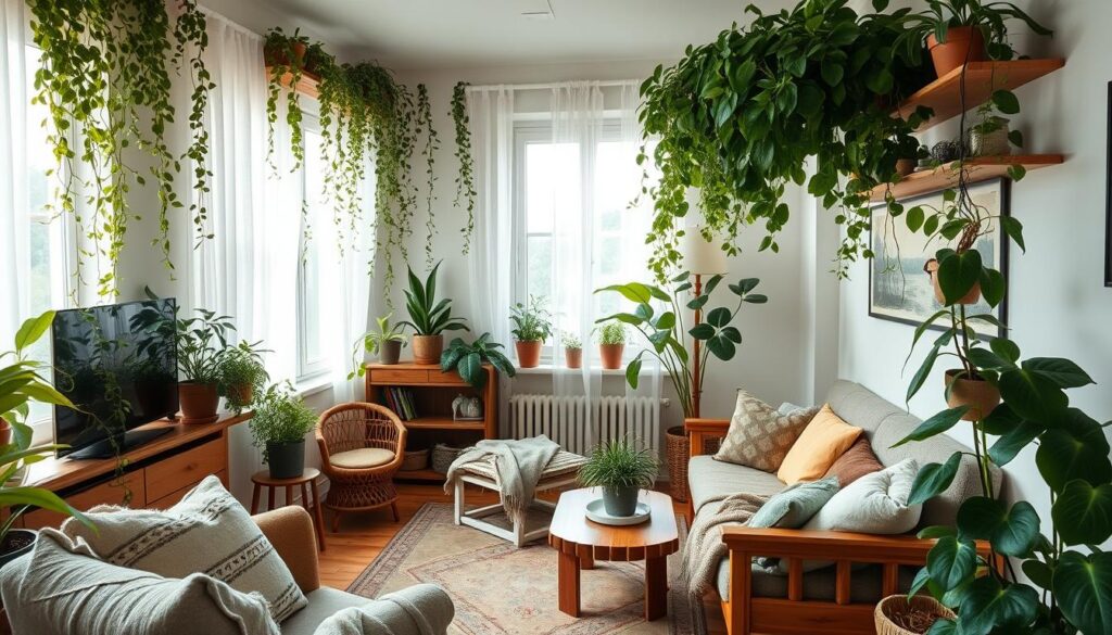Cozy apartment tips with indoor plants